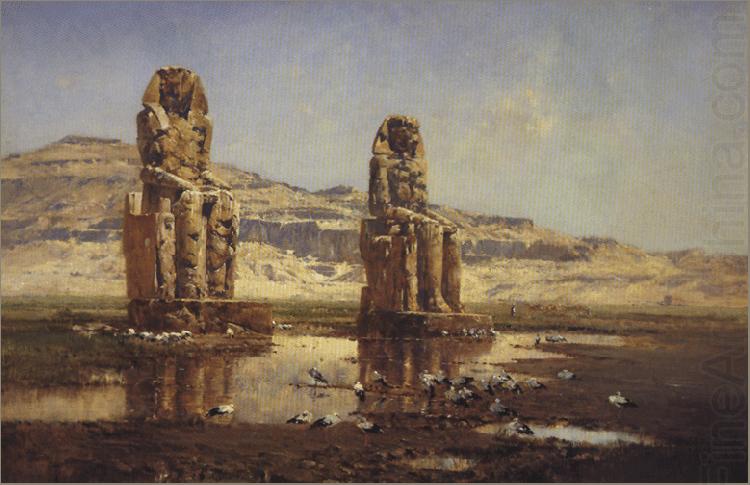 Victor Huguet The Colossi of Memnon. china oil painting image